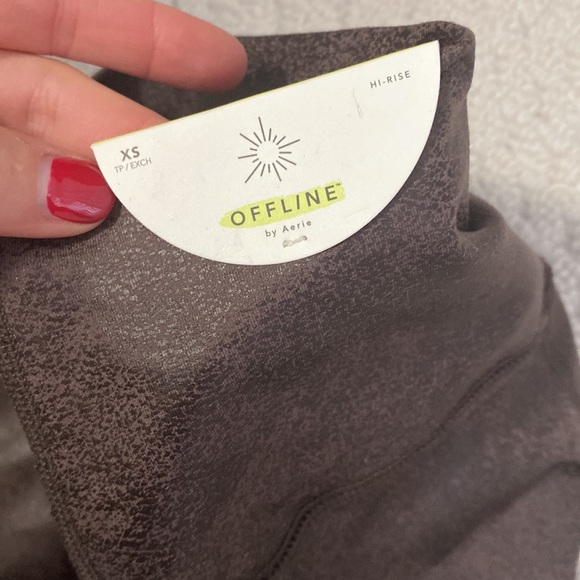 NWT Aerie Offline Crackle Legging - Brown XS - Picture 5 of 6